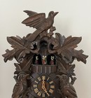 Vintage Black Forest Dancers Birds Nest Cuckoo Wall Clock Germany Tested Working