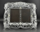 Vintage Mikasa Memories Duet Crystal Double Picture Frame Frosted Grape 3x5