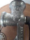 Vintage Keystone  10 Table Mount Food Grinder  Cast Metal With Wooden Handle