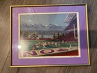 Vintage Washington Huskies Signed Framed Print Art Football Stadium