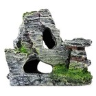Artificial Moss Rock Aquarium Stone Cave     Resin Fish Tank Decor For Hiding