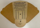 1950s Travel Trifold Cardboard Hand Fan S Valdez Monterrey Mexico Cowboy Art Vtg