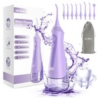Sejoy Water Flosser Cordless Dental Oral Irrigator For Teeth Cleaner 8 Jet Tips