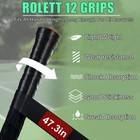 Rolett 12 Pack Tennis Racket Grip Tape  Precut Anti Slip Black