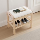 Pine Wood Shoe Storage Bench For Entryway Shoe Bench With Cushion 45 30 40cm Usa