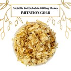 Metallic Foil Schabin Gilding Imitation Gold Leaf Flakes  10 Gram Bottle  Resin