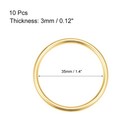 10 Pcs O Ring Buckle 1 4  35mm  O-rings Gold Tone For Hardware Bags Craft Diy