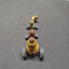 Vintage Wooden Pull Toy Ducks Train - Pull String Missing - Retro