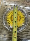 Vintage Pyrex Casserole Dish Lid Only Daisy Sunflower  Clear Glass Yellow