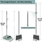 Kelamayi Upgrade Broom And Dustpan Set  Large Size With Long Green 