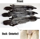 Natural Tanned Silver Fox Hides Fur Pelts Graded 1 Fox Skin Hides For Fly Tying