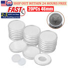 20pcs 46mm Clear Coin Storage Box Round Plastic Case Capsules Container Holder