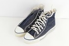 Nos Vtg 90s Converse All Star Chuck Taylor Hi Shoes Usa Made Denim M 5 5 Wms 7 5