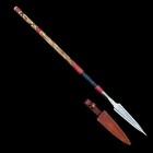 Custom Handmade Spear Head Sword D2 Steel Wood Handle Viking Outdoor Camping