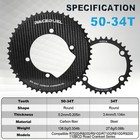 Raceduel 50-34 52-36 53-39 54-40t 110bcd Double Chainring For R7000 r8000 Carbon