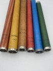 Vintage Lot Of 6 Industrial Wooden Textile Spool Spindles Bobbins Textube