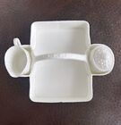 Tiffany   Co Weave Strawberry Basket   Creamer W cover Sugar Vintage Rare  1994 