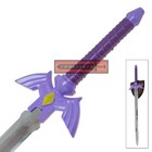 Set Of 2 Link True Master Sword Legend Of Zelda Purple Hilt Steel Sword Cosplay