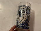 Vintage Tastee-freez Big Flowered Love Collectable Drinking Glass White