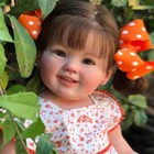 Finished Reborn Baby Doll Girl 28  Toddler Girl Rooted Long Hair Cloth Body Gift