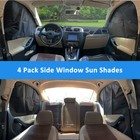 4x Magnetic Car Side Window Sun Shade Cover Front Rear Baby Blackout Curtain Uv