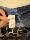 Gildan Heavy Cotton Men s M Blue white Tie-dye Crew Long Sleeve Beast Mode Tee