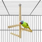 Bird Perch Stand Toy Natural Wood Parrot Parakeet Style-a  Natural Wood 