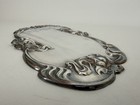 Vintage Ornate Art Nouveau Metal Casket Coffin Marker Blank Memorial Name Plaque