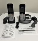 Panasonic Expandable Cordless Phone Answering Machine Call Block 2 Handset Black