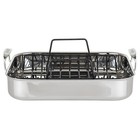 Viking 3-ply Stainless Steel Roaster With Rack   Digital Thermometer