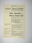 Grober Ehrbarsaal Sheet Ad 1938 Vienna Austria German Werke Bach Concert