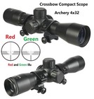 Twp Archery 4x32 Compact Crossbow Multi Range Reticle Scope Red And Green Ilumin