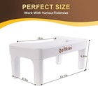 6 7  Toilet Foot Stool Non Slip Bathroom Squat Step Stool Portable Plastic White