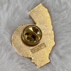 Vtg California Republic Soccer State Shaped Enamel Lapel Pin