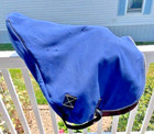 Lined Canvas Englih Saddle Carry Bag   Blue