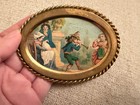 Antique Victorian Miniature Framed Print For Dollhouse German Genre Scene 4   