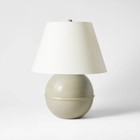 Medium Ceramic Table Lamp Green - Threshold Designed With Studio Mcgee  Linen