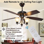 3 Pcs Universal Ceiling Fan Remote Control Kits  Small Size Receiver Light Timin