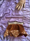 Antique 1910s Art Nouveau Brown Velvet Floral Silver Toned Chained Purse Bag