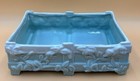 Vintage Cookson Pottery Cp 444 Usa Mcm Aqua Vine Trellis Planter 