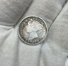 1900 Canada 10 Cents Queen Victoria Sterling Silver Dime Vf Toned - Cleaned E236