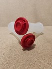 Tupperware Large Hourglass Salt And Pepper Shaker Set In Fiesta Red Brand New
