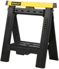Stanley Sawhorse Adjustable Folding Plastic Set 1000 Lb Heavy Duty Work 2-pack