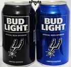2017 San Antonio Spurs Cool Black blue Bud Light Beer Cans Nba Basketball Texas