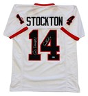 Gunner Stockton Autographed Georgia Custom White Jersey Go Dawgs Insc Beckett