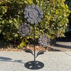 400g Natural Flame Stone Quartz Crystal Carved Sunflower Decor Gift