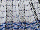 Vintage Handmade Crocheted Half Apron White Pastel Colors