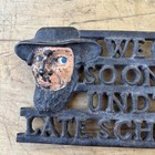 Vintage Cast Iron Wall Decor Plaque Sign Trivet Rustic Farmcore German