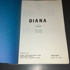 Diana 1973 Original Pilot Tv Script Diana Rigg Fire One Episode First Draft Coa