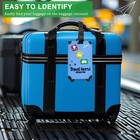     4 Pcs Silicone Luggage Tag travel Bag Tags With Name Id Card luggage Tags F   